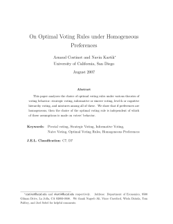 On Optimal Voting Rules under Homogeneous Preferences