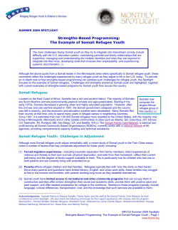 Strengths-Based Programming: The Example of Somali Refugee