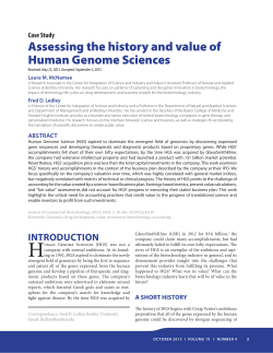 Assessing the history and value of Human Genome Sciences