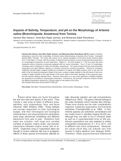 Impacts of Salinity, Temperature, and pH on the Morphology of