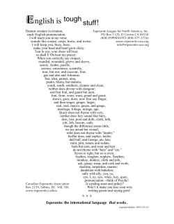 English is tough stuff - Esperanto-USA