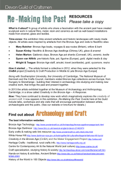 Find out about Archaeology and Craft