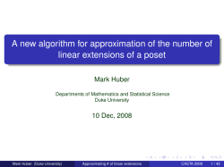 A new algorithm for approximation of the number of linear