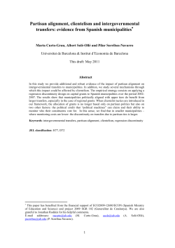 Partisan alignment, clientelism and intergovernmental transfers