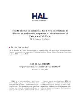 Reality checks on microbial food web interactions in dilution