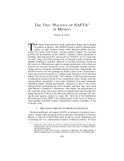 the two &ldquo;politics of nafta&rdquo; in mexico - Student Groups