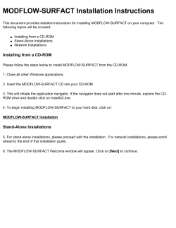 MODFLOW-SURFACT Installation Instructions