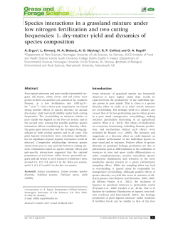 Species interactions in a grassland mixture under low nitrogen