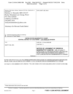 Martina A. Slocomb, SBN 252157 Rocky Mountain Law Group