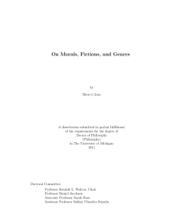 On Morals, Fictions, and Genres - Deep Blue