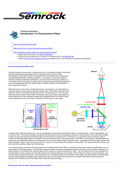 Introduction To Fluorescence Filters