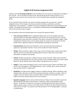 English III AP Summer Assignment 2011