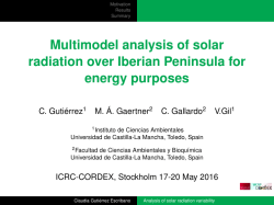 Multimodel analysis of solar radiation over Iberian Peninsula for