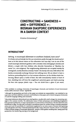 CONSTRUCTING &laquo; SAMENESS &raquo; AND &laquo; DIFFERENCE