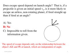 Does escape speed depend on launch angle? That is, if a projectile