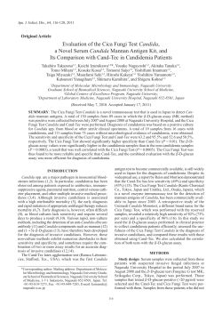 Evaluation of the Cica Fungi Test Candida, a Novel Serum Candida