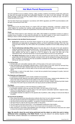 Hot Work Permit Requirements