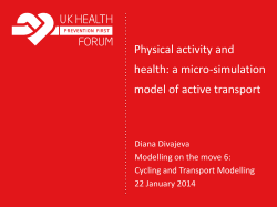 Physical Activity - Modelling on the Move