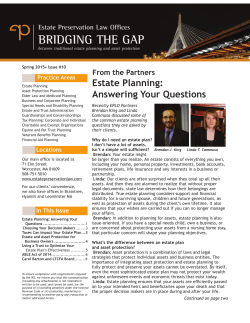 Estate Planning: Answering Your Questions