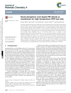 Novel phosphoric acid-doped PBI-blends as