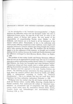 SPENGLER`S THEORY AND MIDDLE EASTERN