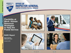 Flexibility at Work: Human Resource Strategies to Help the Postal