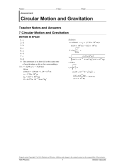 Circular Motion and Gravitation