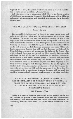 pre-Celtic Indo-Europeans" in Bohemia are thos