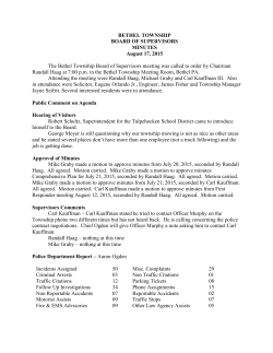 BETHEL TOWNSHIP BOARD OF SUPERVISORS MINUTES August