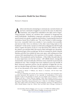A Concentric Model for Jazz History