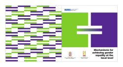 Mechanisms for achieving gender equality at the local level