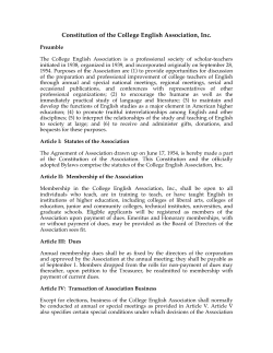 Constitution of CEA - College English Association