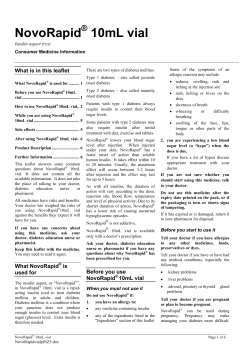 NovoRapid 10mL vial - Novo Nordisk Australia