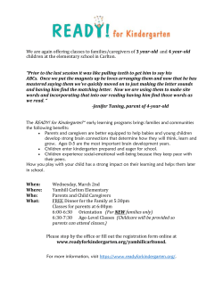 READY! for Kindergarten - Yamhill Carlton School District