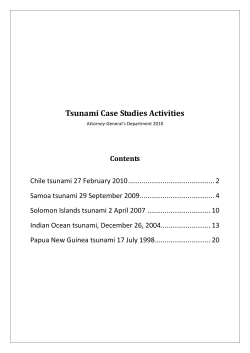 Tsunami Case Studies Activities
