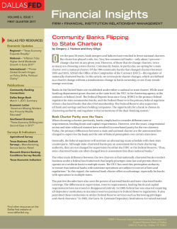 Community Banks Flipping to State Charters