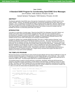A Standard SAS&reg; Program for Corroborating Clinical