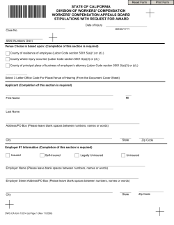 DWC-CA form 10214 - California Workers` Compensation Institute
