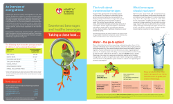 Sweetened.beverages and.healthy.beverages Taking a close look…