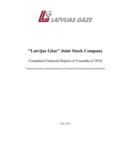 "Latvijas Gāze" Joint Stock Company