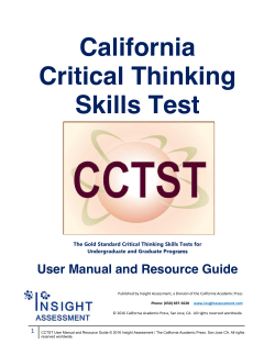 2016 User Manual for CCTST CCTST-N CCT-G835