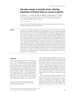 Life-table analysis of mortality factors affecting populations of
