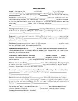 Matter notes (part 2)