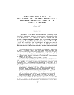 the limits of bankruptcy code preemption