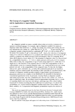 The Concept of a Linguistic Variable and its Application to