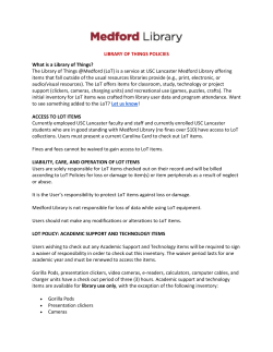 Library of Things Policy