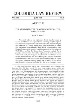 the administrative origins of modern civil liberties law