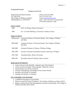 Curriculum Vitae - College of William and Mary