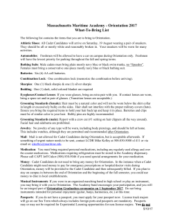 What to Bring List - Massachusetts Maritime Academy