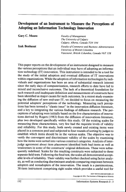 Development of an Instrument to Measure the Perceptions of